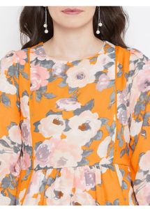 Floral Print A-line Dress