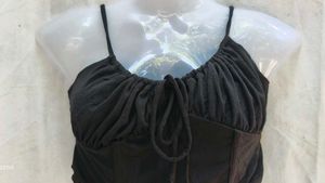 Black Corset Crop Top