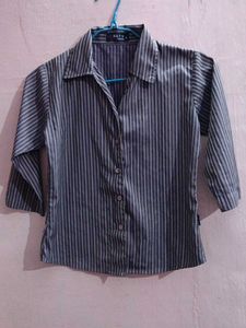 Striped Button-Up Top for women