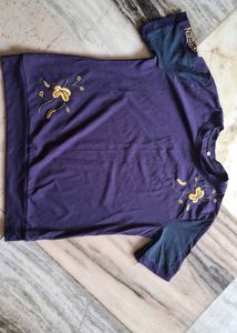 Embroidered Purple Top