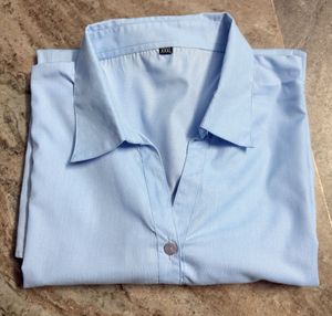 Office Light Blue Shirt for Girls