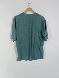 Sea Green Plain Casual T-Shirt (Men)