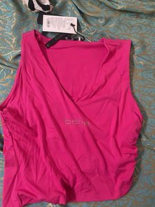 Bebe Rhinestone V-Neck Tank Top
