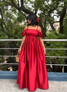 Elegant Red Satin Gown