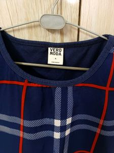 Classic Navy blue Checkered Top