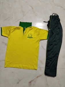 Yellow & Green School Uniform Set
