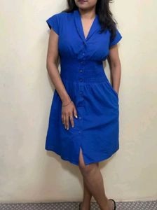 New Fresh Button-Down Shirt Dress