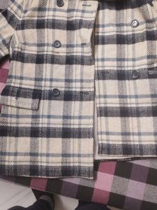 Plaid Wool Blend Jacket