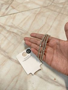 Primakr Sparkling Gold Tone Bracelet set