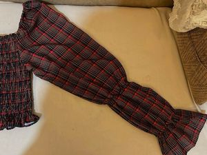 Red Plaid Crop Top