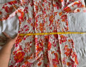Vibrant Floral Print Kurta