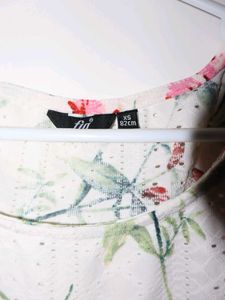 Floral Print Ruffle Sleeve Top