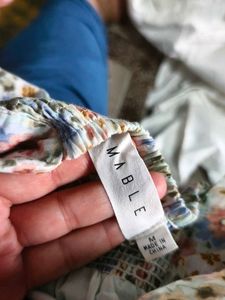 I. Floral Print Puff Sleeve Dress