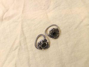 Vintage Black Stone Rings Set