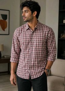 Men's Plaid Button-Up Shirt