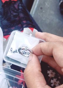 Pure Silver Leaf Heart Cute Ring, 💍😍🤩