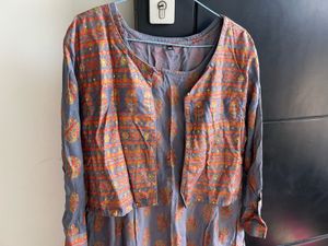 Beautiful Grey Anarkali Kurta with jacket