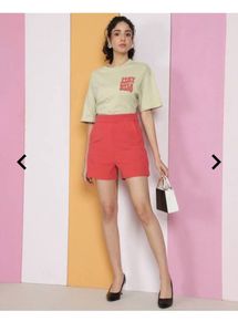 Coral Shein Shorts