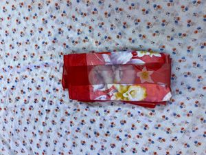 Vibrant Red Dupatta with Polka Dots