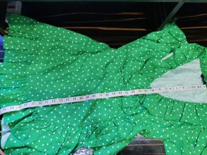 Green Polka Dot Wrap Dress
