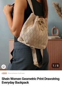 Chic Knitted Drawstring Bag