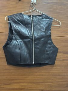 Missguided Faux Leather Top