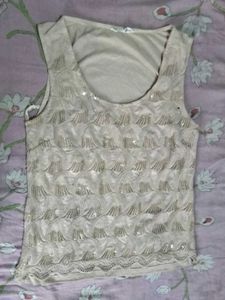 Sparkling Embellished Sleeveless Top