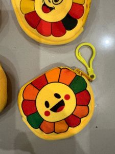 Cute Cartoon Flower Pouches - Set of 5