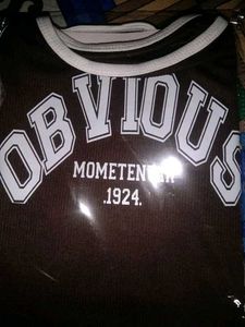 Brown "Obvious" Graphic T-Shirt