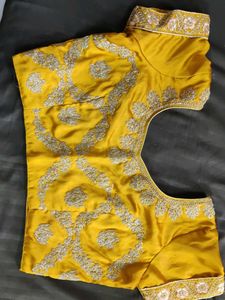 Yellow Embroidered Lehenga Choli Set with gift
