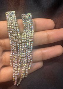 Sparkling Rhinestone Dangle Earrings