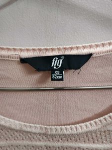 Light Pink Textured Knit Top