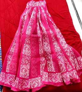 Pink Patterned Cotton Saree 🌸( Kota) 🌸