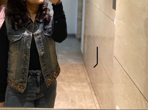 Embroidered Denim Vest