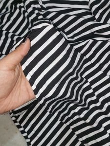 Stylish Striped Fit &amp; Flare Dress