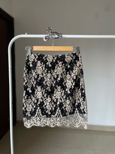 Black Lace Mini Skirt