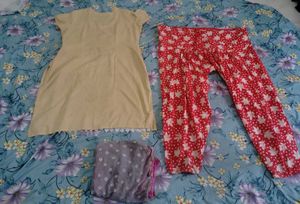 Embroidered Kurta Set with Pants &amp; Dupatta