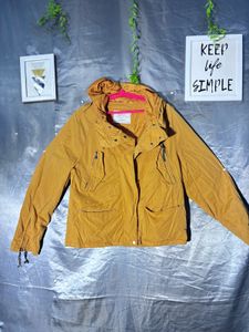 ZARA Mustard Yellow Hooded Jacket