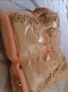 Peach Kurta Set with Sharara