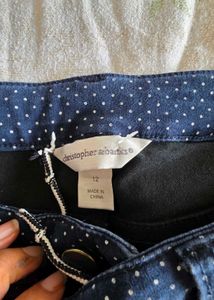Navy Polka Dot Pants