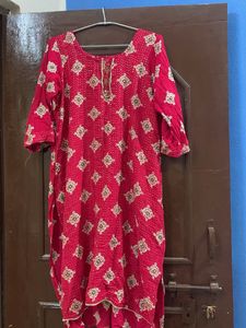 Beautiful Pink Printed Kurta Set