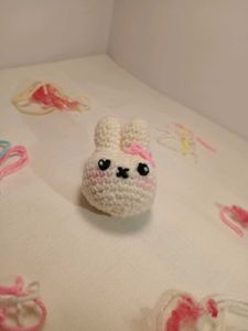 Crochet miffy bunny keychain