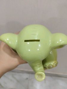 COLLECTIBLE Cute Green Elephant Showpiece