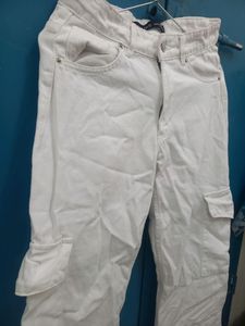 Cargo White Jeans