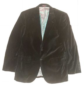 💎 PARK AVENUE Black Velvet Blazer Suit — Men's