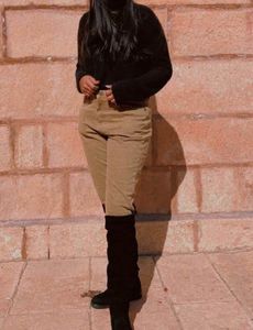 Brown High-Waisted Skinny Jeans