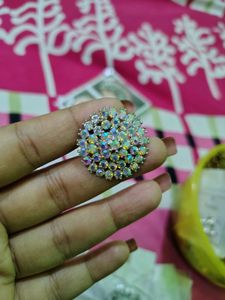 Sparkling Crystal Flower Ring