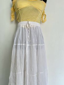 White Tiered skirt
