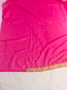 Beautiful Pink Embroidered Saree