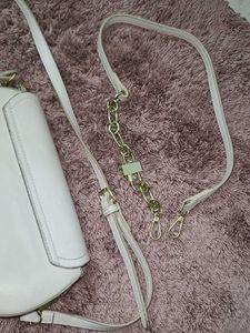 double sling Stylish Bag with gold accent chain
